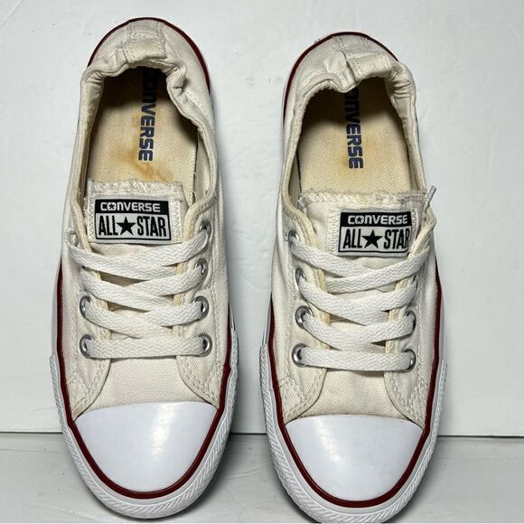 Converse Chuck Taylor All Star Womens Shoreline Cream Canvas Slip On Sneakers 8 - Picture 8 of 10